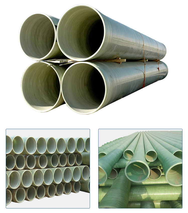 FRP GRP Gre Fiberglass Pipe China Factory Buried Corrosion Resistant Tube